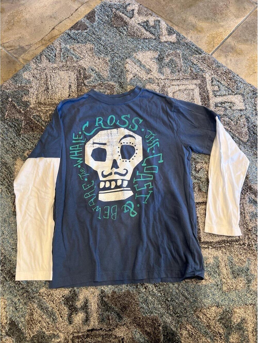 Crazy 8 Boys Long Sleeve Skull Tshirt